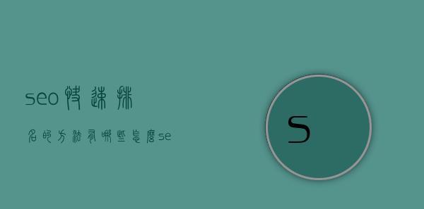 SEO策略的制定和执行（SEO策略的制定和执行）